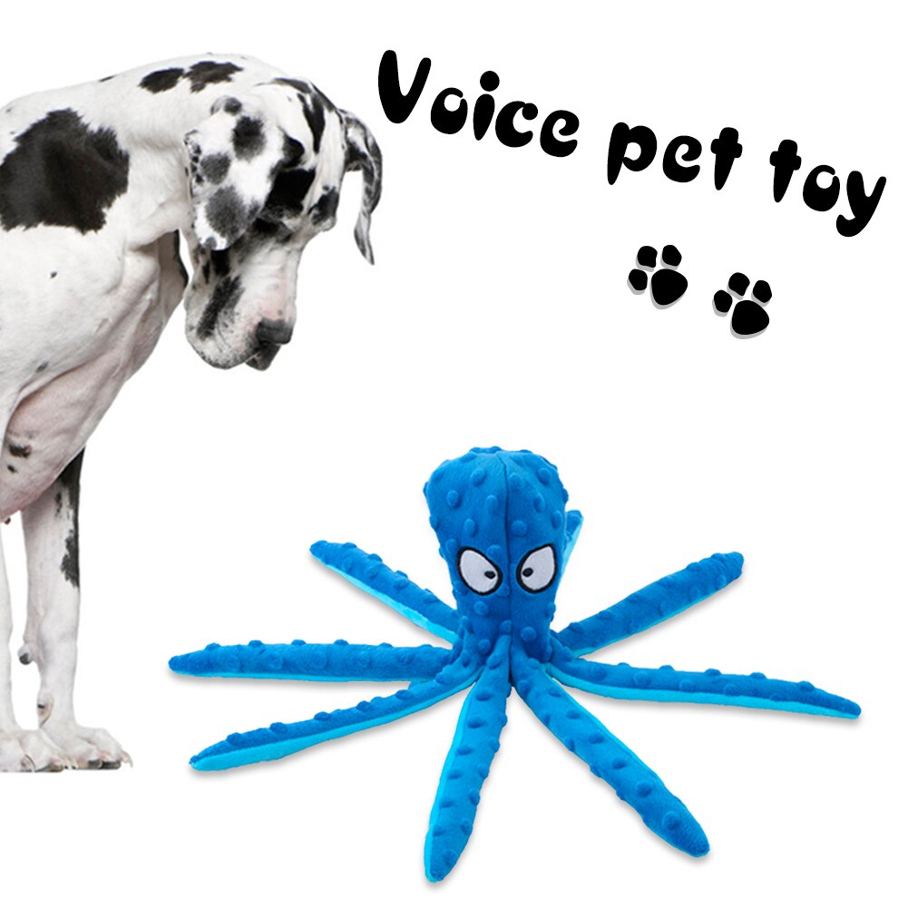 Squeaky Octopus Dog Toy – Soft Interactive Plush Toy