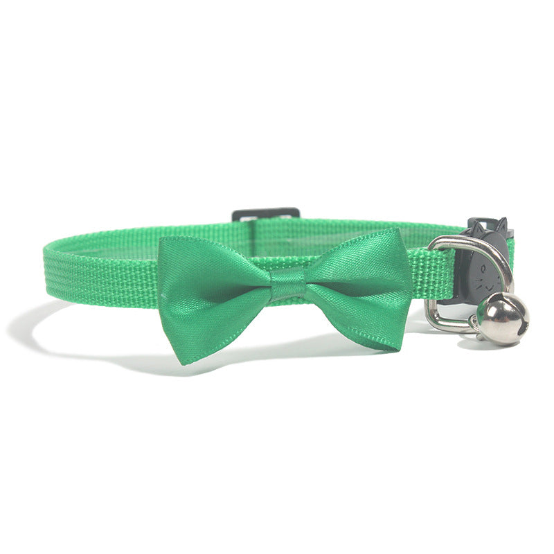 Adjustable Bow Collar with Bell for Cats & Small DogsPet Collar
