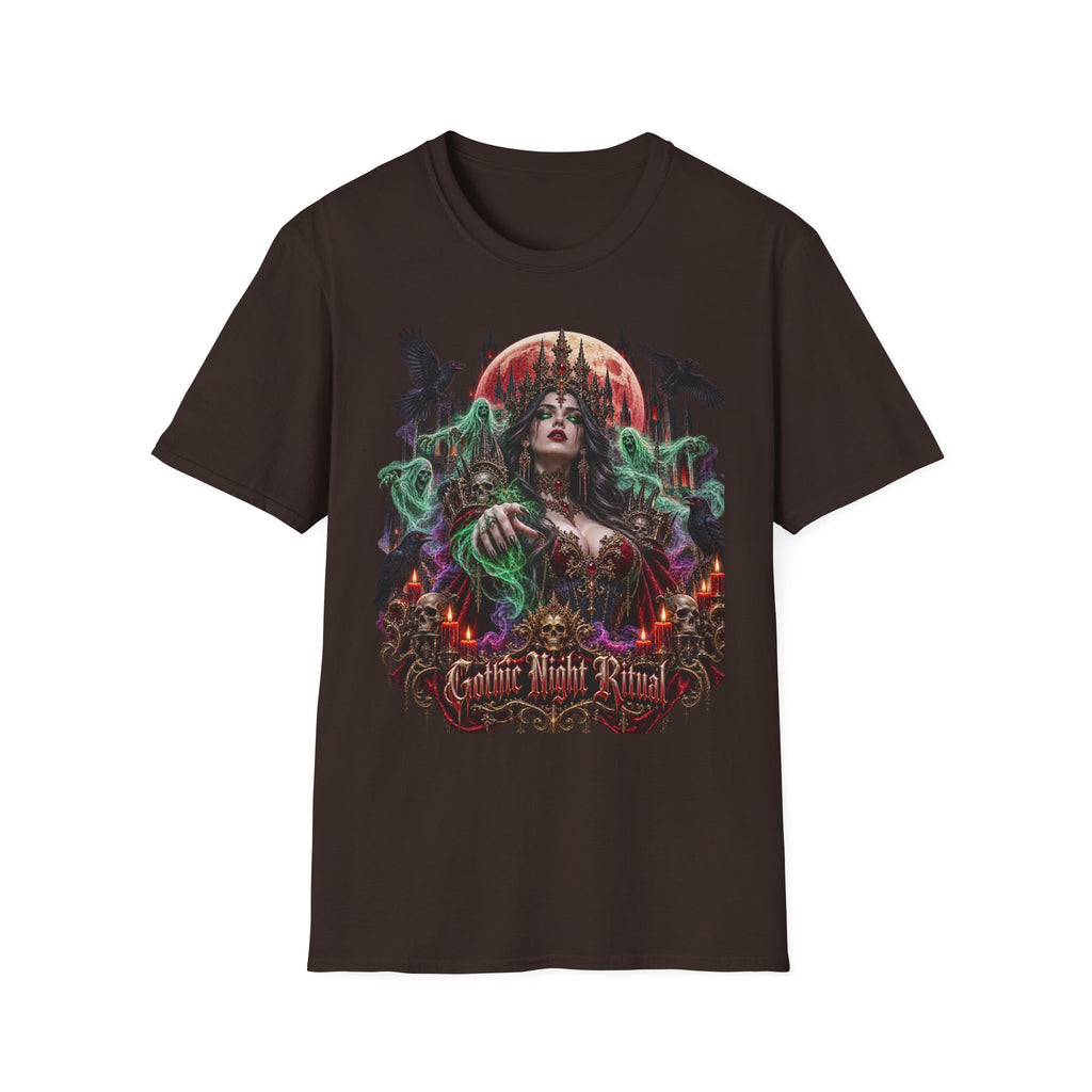 Gothic Witch Ritual Graphic T-Shirt