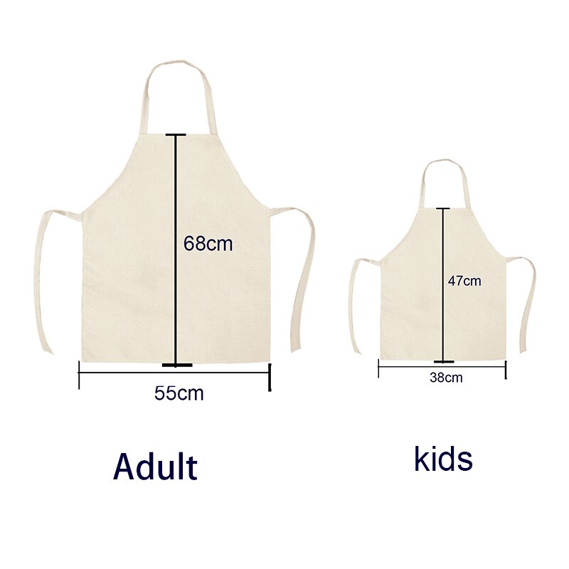 Cat Print Kitchen Apron – Cotton Linen Cooking Apron