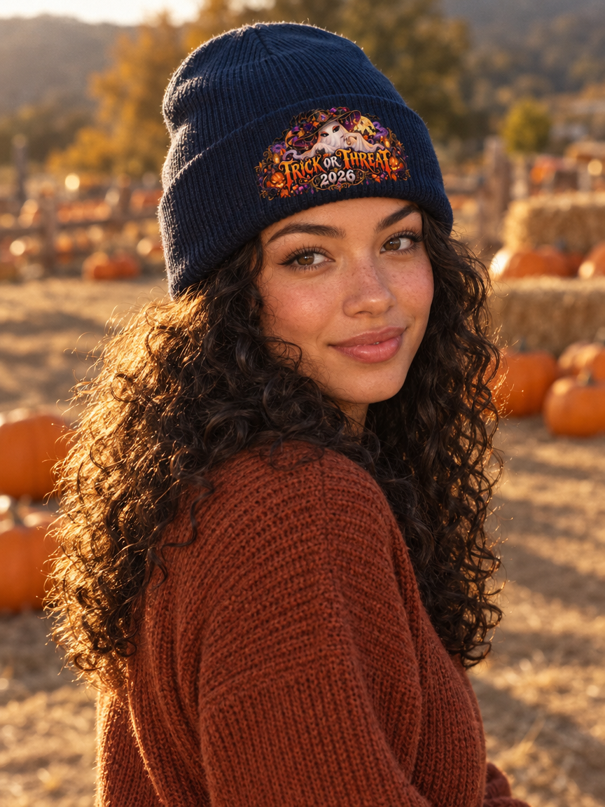 Trick or Treat 2026 Halloween Witch Beanie