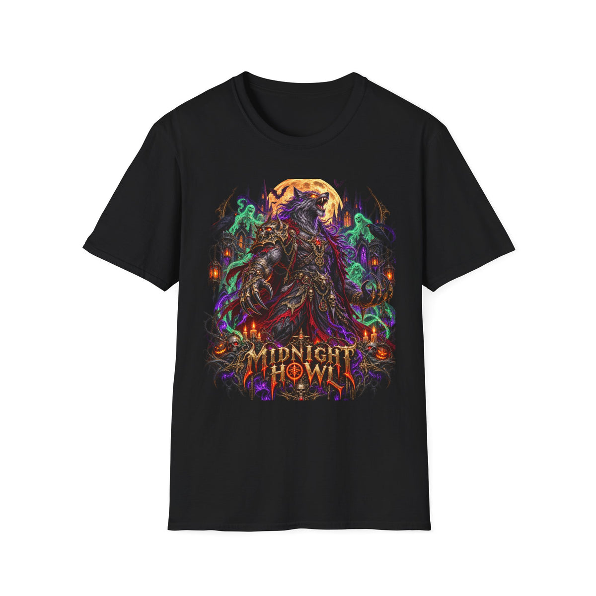 Midnight Howl Gothic Werewolf T-Shirt