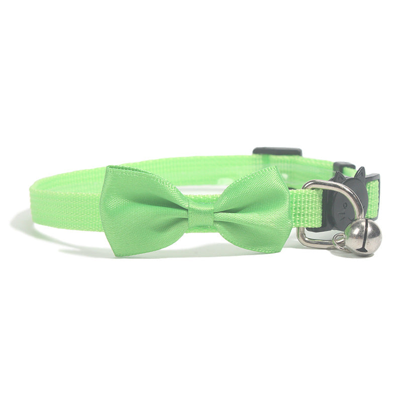 Adjustable Bow Collar with Bell for Cats & Small DogsPet Collar