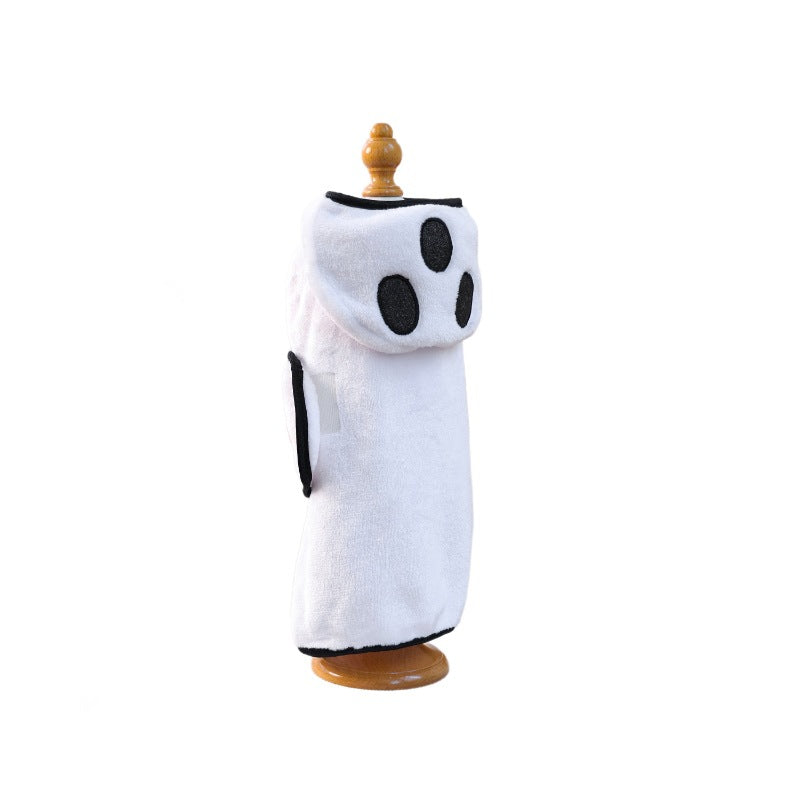 Halloween Pet Bath Robe – Ghost & Pumpkin Towel for Dogs
