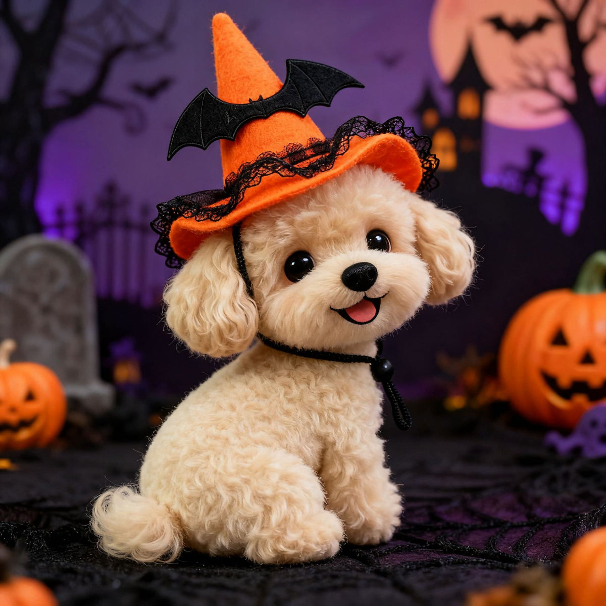 Halloween Pet Hat – Pumpkin, Bat & Spider Costumes
