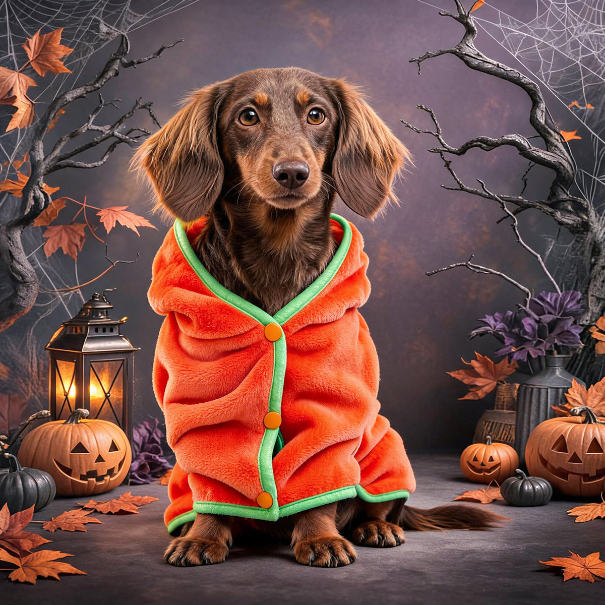 Halloween Pet Bath Robe – Ghost & Pumpkin Dog Towel