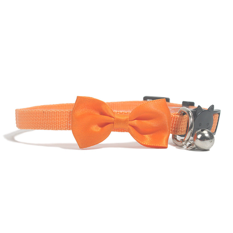 Adjustable Bow Collar with Bell for Cats & Small DogsPet Collar