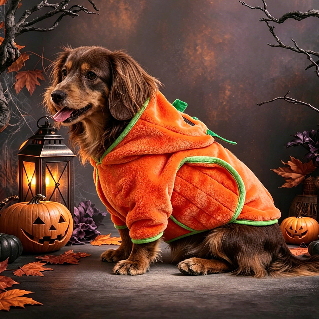 Halloween Pet Bath Robe – Ghost & Pumpkin Dog Towel