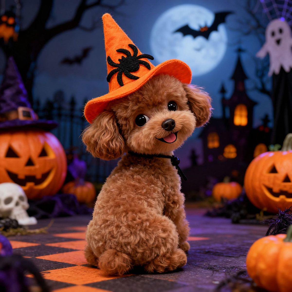 Halloween Pet Hat – Pumpkin, Bat & Spider Costumes