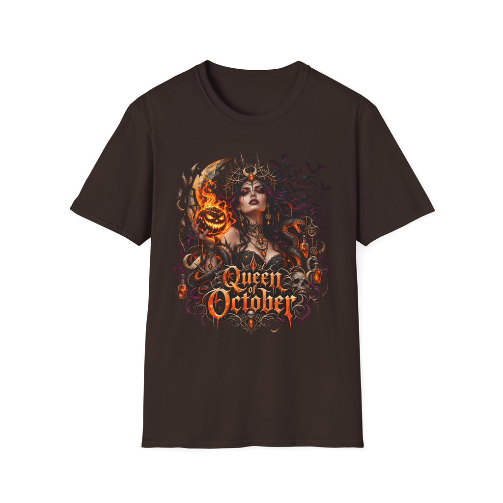 Queen of October Halloween Witch T-Shirt