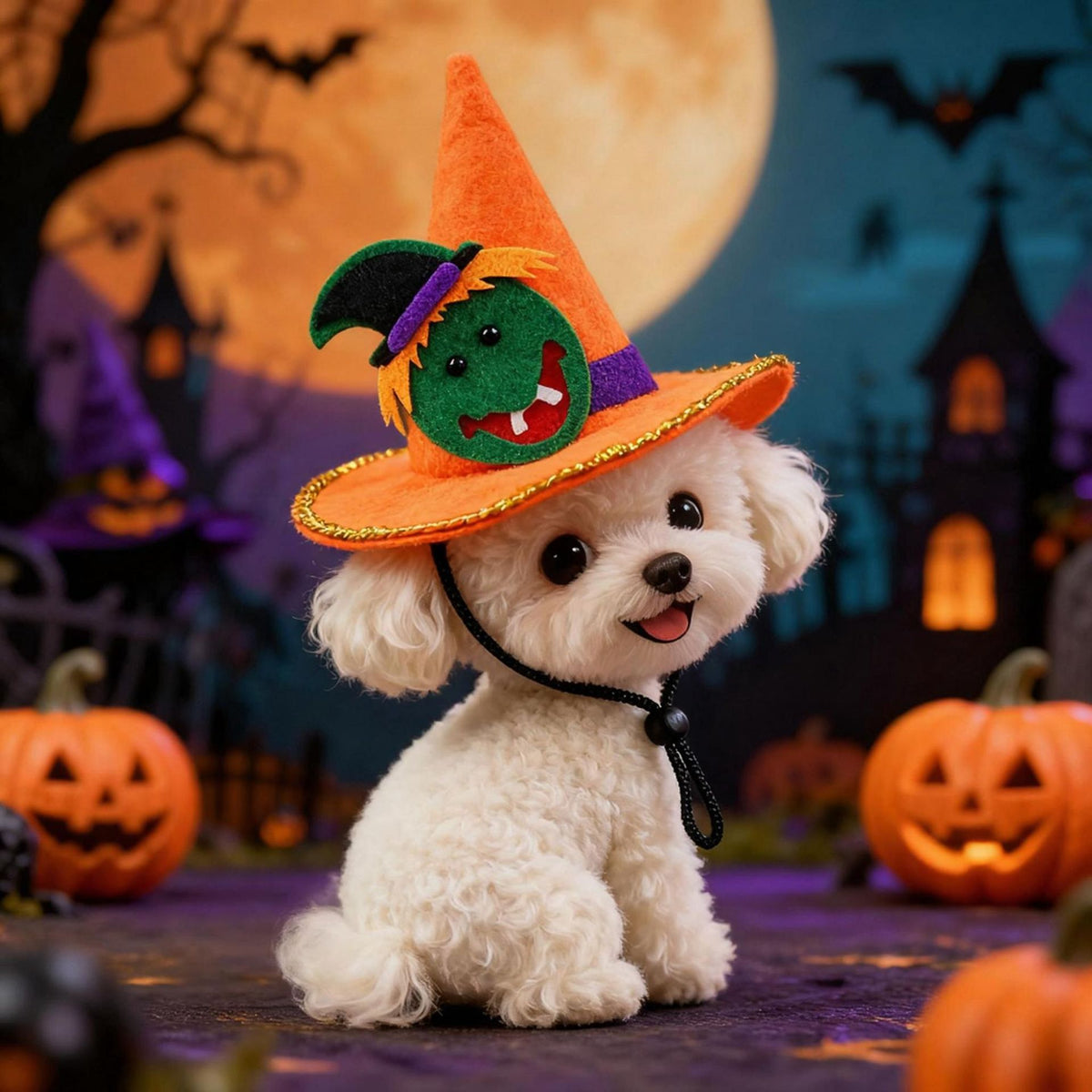 Halloween Pet Hat – Pumpkin, Bat & Spider Costumes