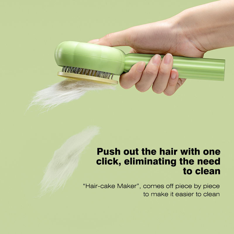 Self-Cleaning Pet Grooming Brush – Gentle Hair Removal.