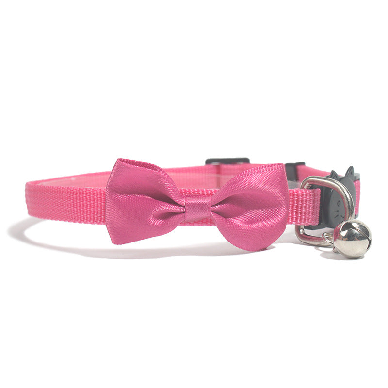Adjustable Bow Collar with Bell for Cats & Small DogsPet Collar