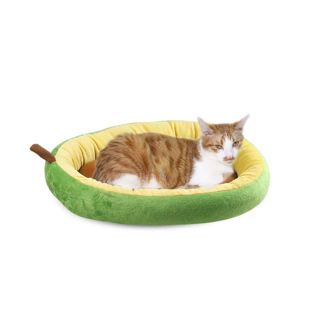 Avocado Pet Bed – Cozy Warm Nest for Cats & Small Dogs