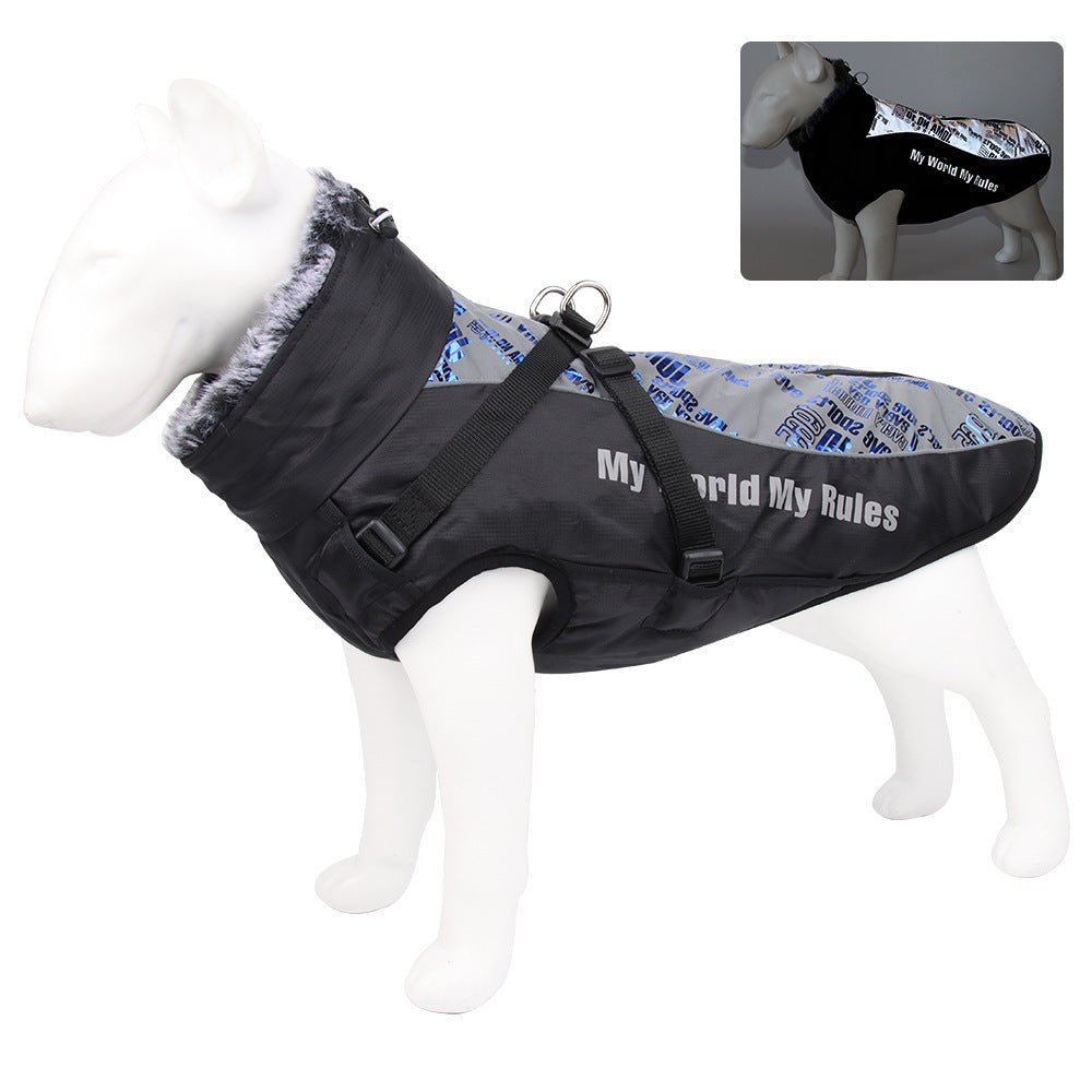 Warm Reflective Dog Jacket – Winter Coat for Large Dogs