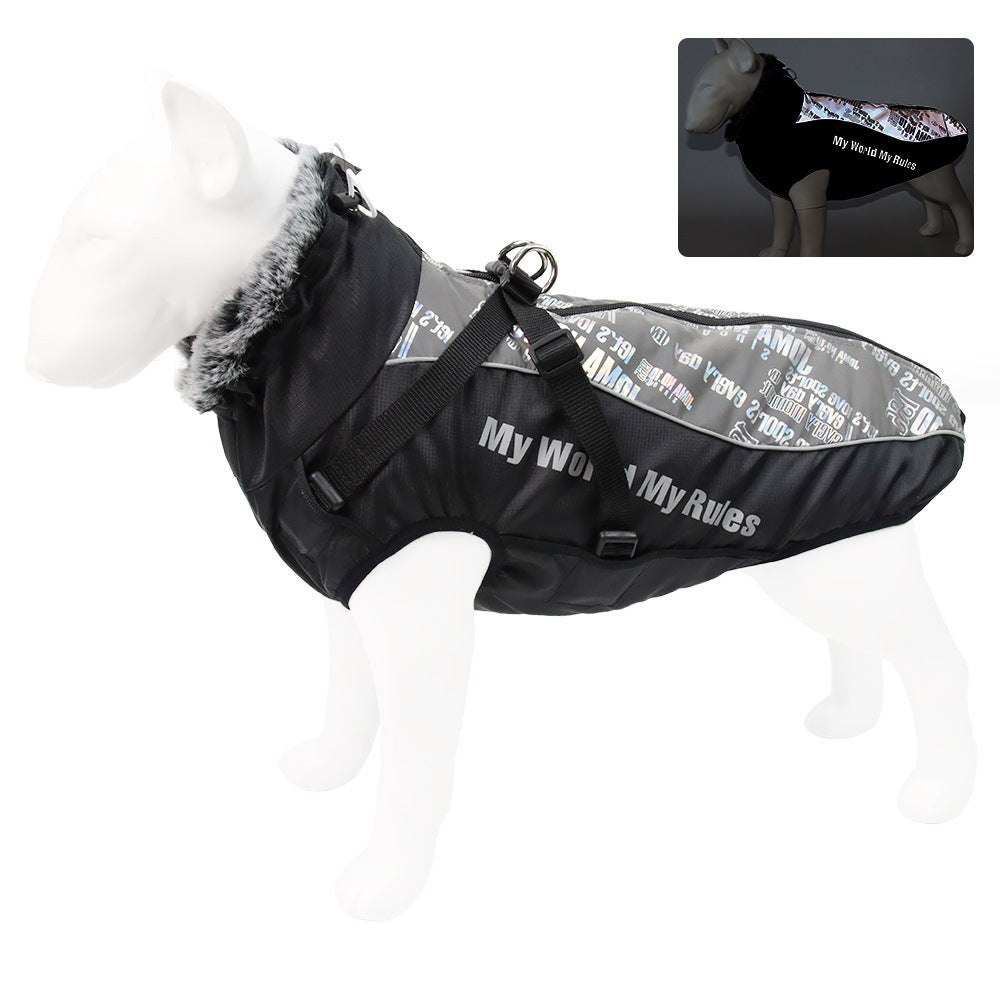 Warm Reflective Dog Jacket – Winter Coat for Large Dogs