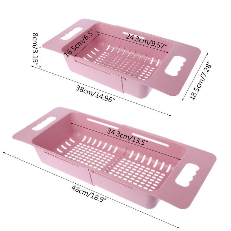 Adjustable Over-the-Sink Draining Basket – Kitchen Organizer
