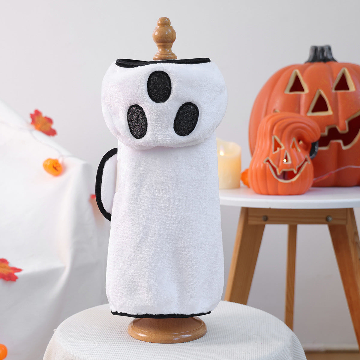 Halloween Pet Bath Robe – Ghost & Pumpkin Towel for Dogs