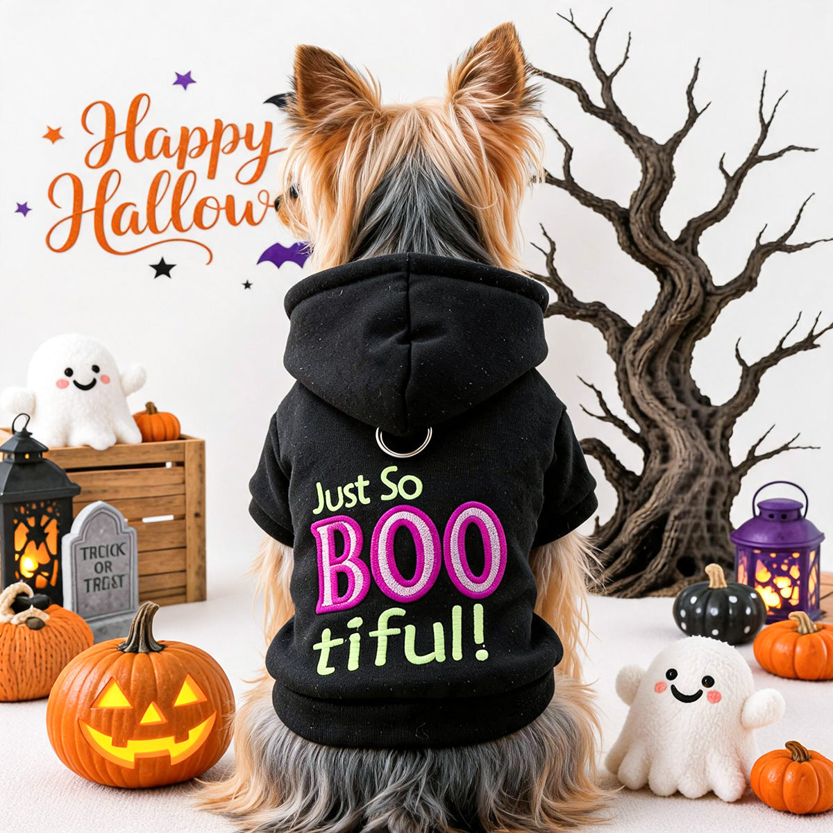 BOO-tiful Halloween Pet Hoodie – Dogs & Cats