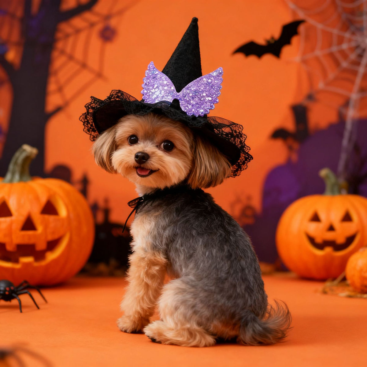 Halloween Pet Hat – Pumpkin, Bat & Spider Costumes