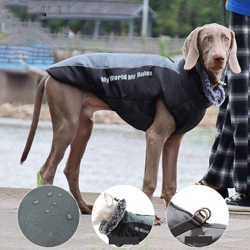 Warm Reflective Dog Jacket – Winter Coat for Large Dogs
