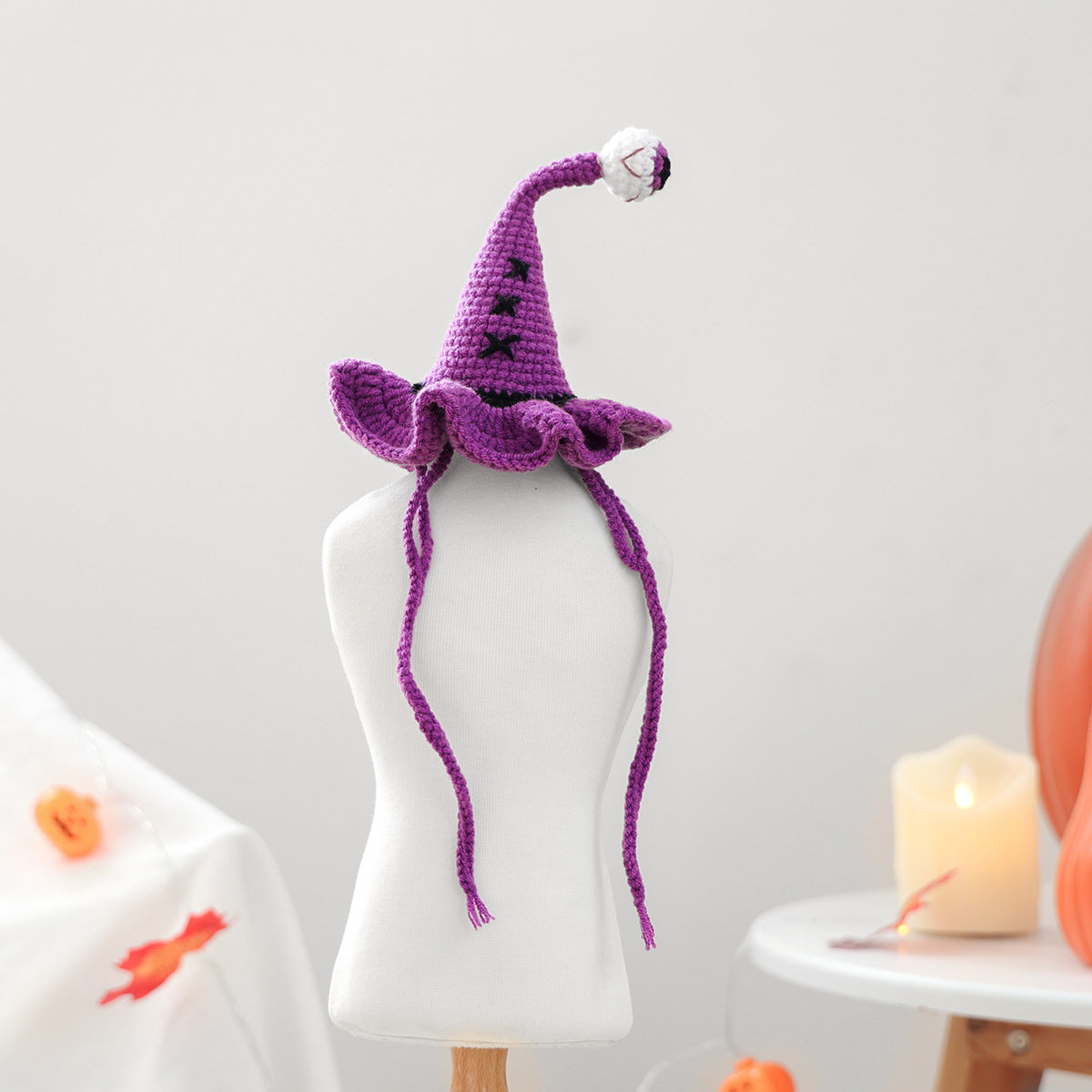Halloween Knit Witch Hat for Dogs & Cats