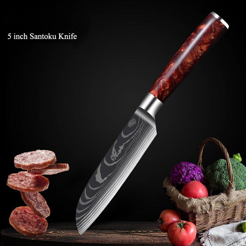 Professional Kitchen Knife Collection – Chef, Cleaver & Santoku Knives