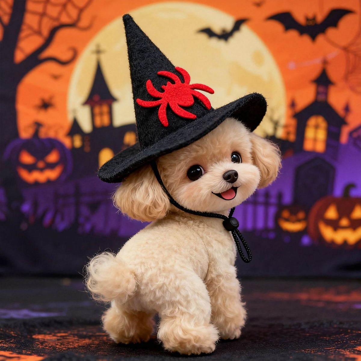 Halloween Pet Hat – Pumpkin, Bat & Spider Costumes