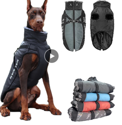 Warm Reflective Dog Jacket – Winter Coat for Large Dogs