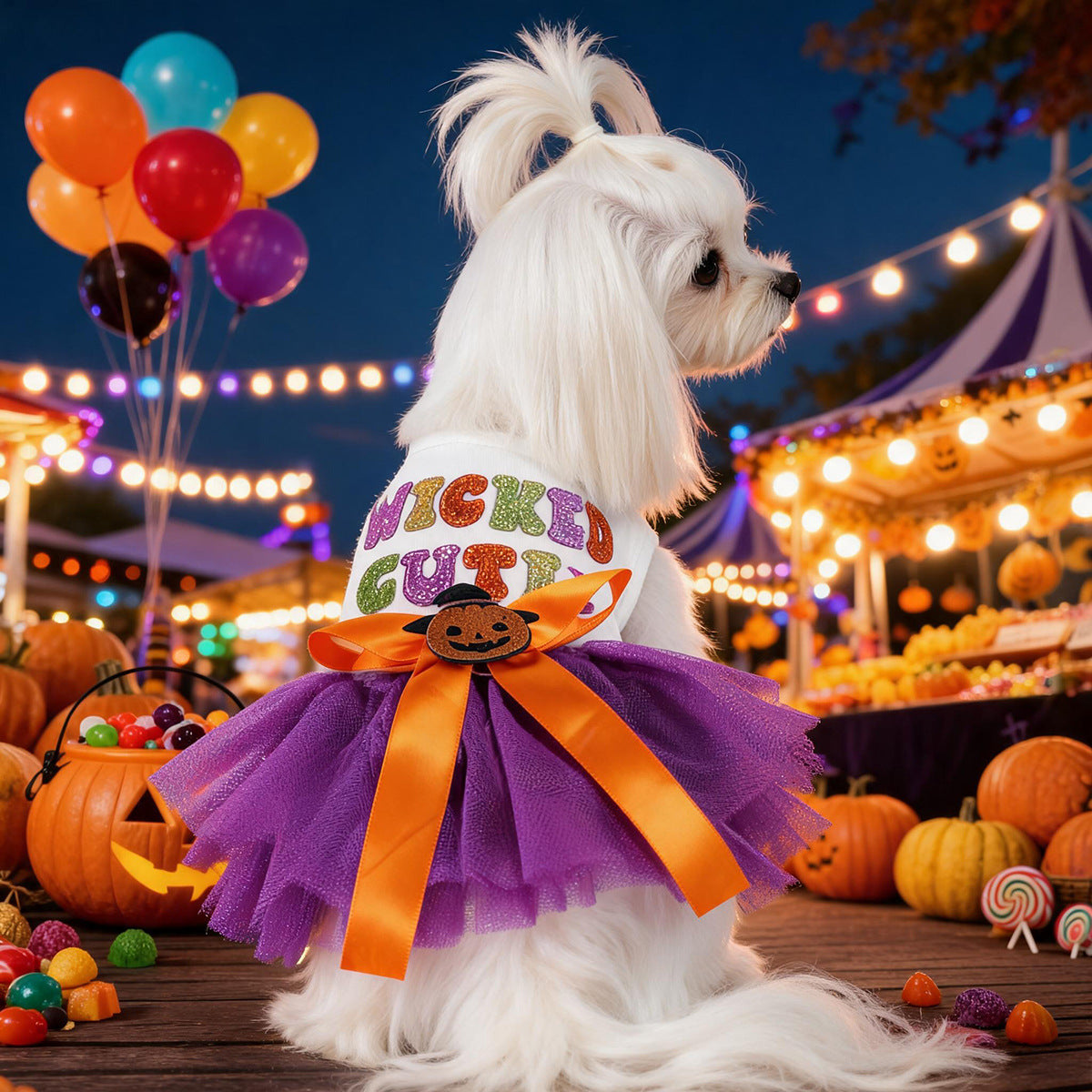 Purple Pumpkin Witch Dress – Halloween Dog Costume