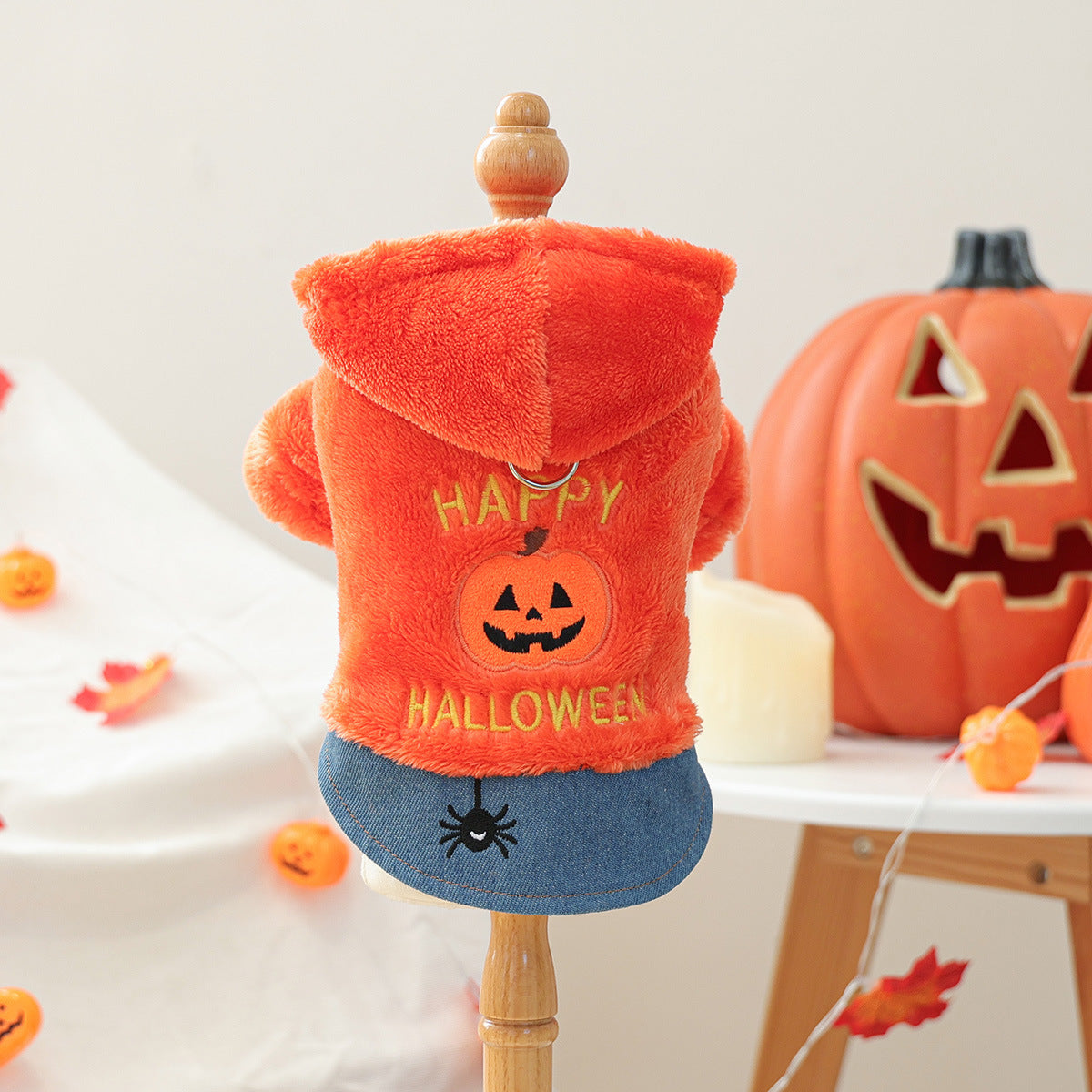 Pumpkin Halloween Hoodie for Dogs & Cats
