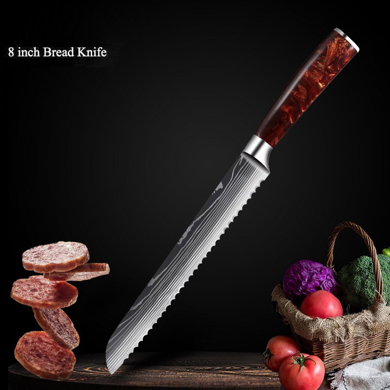 Professional Kitchen Knife Collection – Chef, Cleaver & Santoku Knives