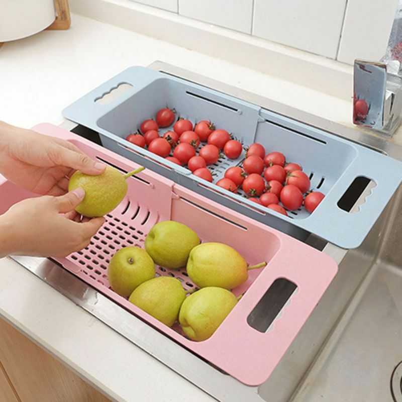 Adjustable Over-the-Sink Draining Basket – Kitchen Organizer