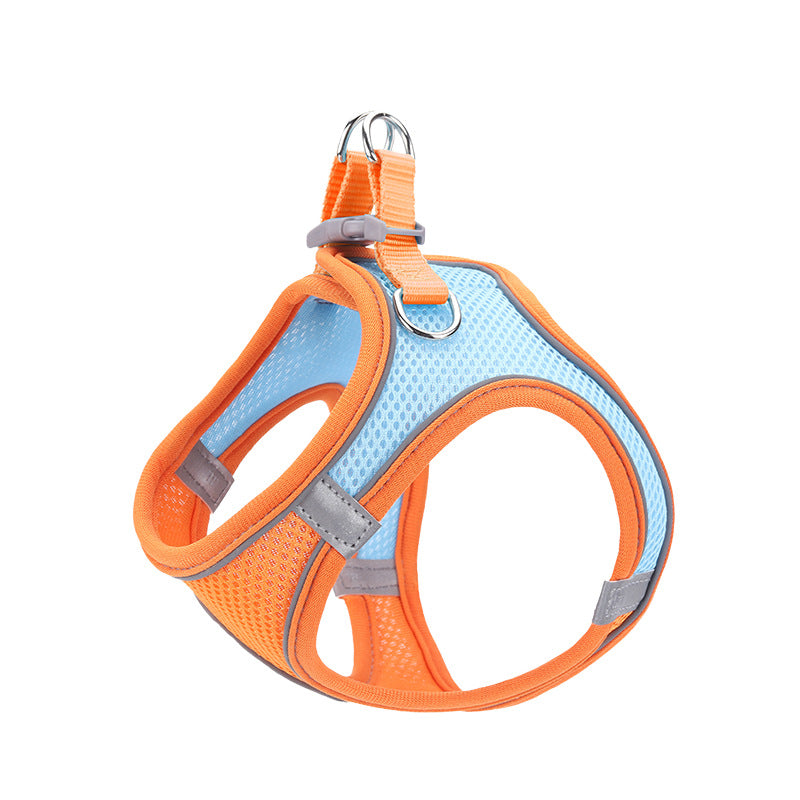 Reflective Pet Harness & Leash Set – Breathable Walking Vest
