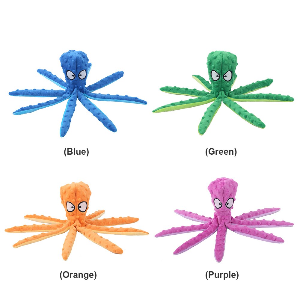 Squeaky Octopus Dog Toy – Soft Interactive Plush Toy