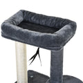 Cat Tree with Natural Sisal Scratching Posts, Activity Centre, Cat House, Platforms & 2 Hanging Toys – Grey 🐾