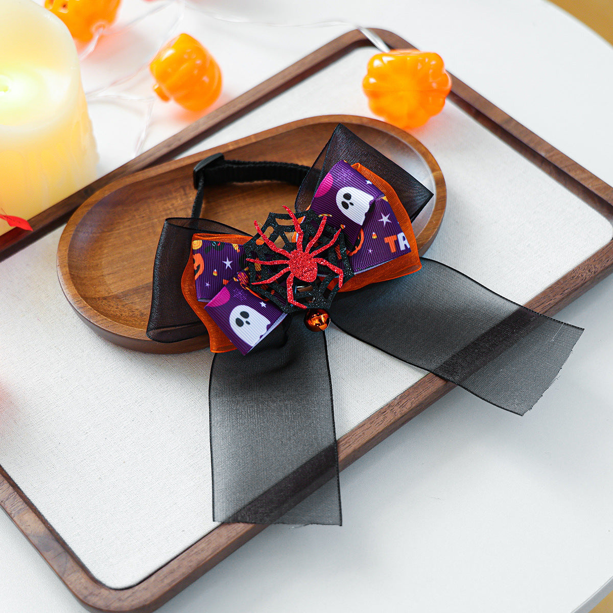 Halloween Bow Tie for Dogs & Cats – Pumpkin, Ghost & Bat