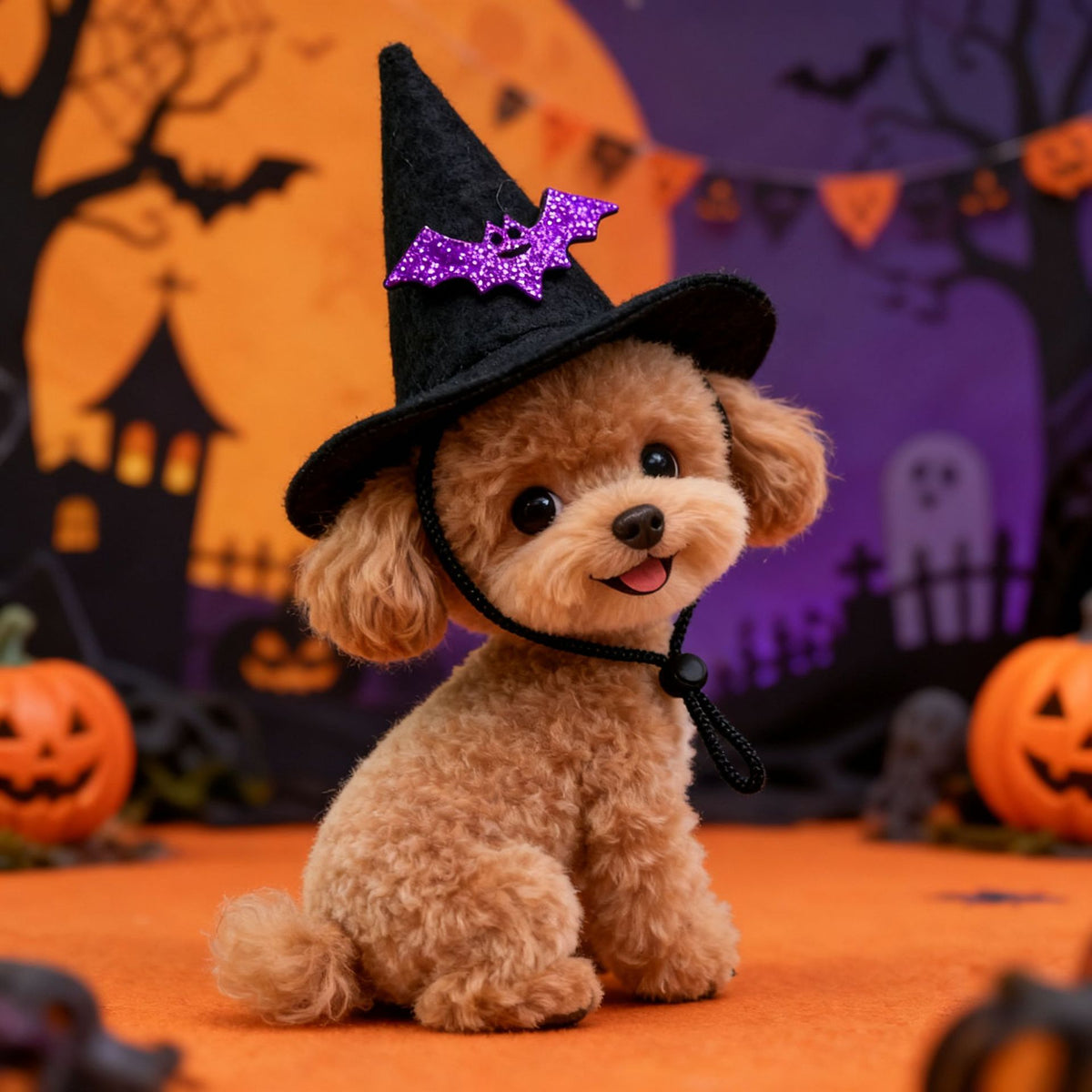 Halloween Pet Hat – Pumpkin, Bat & Spider Costumes
