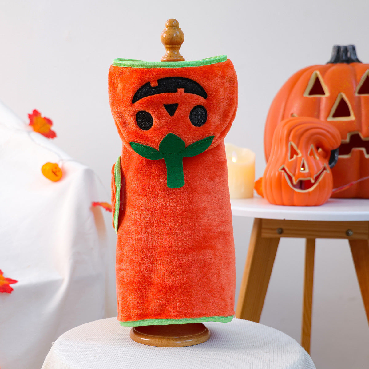 Halloween Pet Bath Robe – Ghost & Pumpkin Towel for Dogs