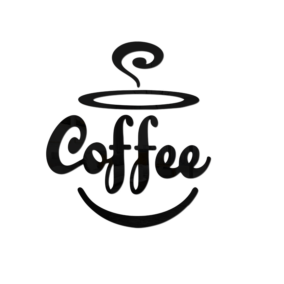 Coffee Wall Décor – Acrylic Mirror Sticker for Kitchen & Dining
