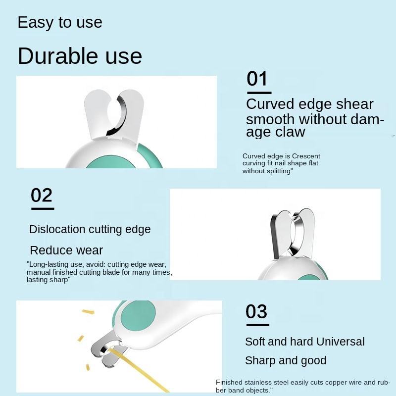 LED Pet Nail Clipper – Precision Grooming Tool for Dogs & Cats