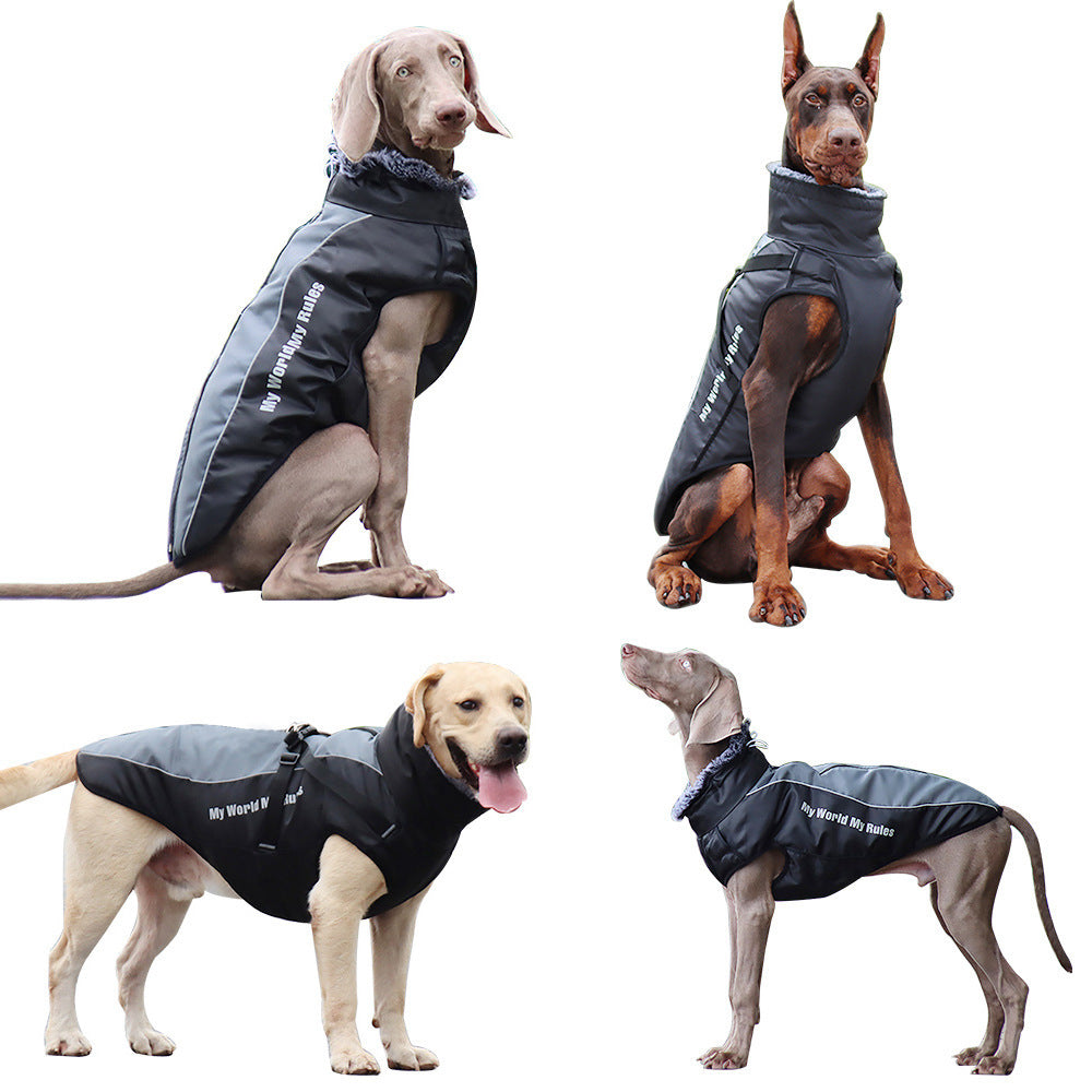 Warm Reflective Dog Jacket – Winter Coat for Large Dogs