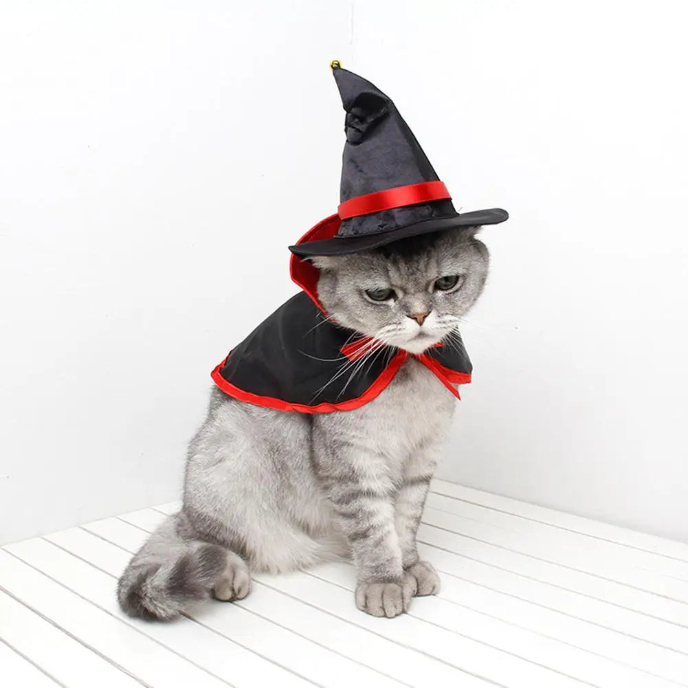 Halloween Cloak & Hat Set for Dogs & Cats
