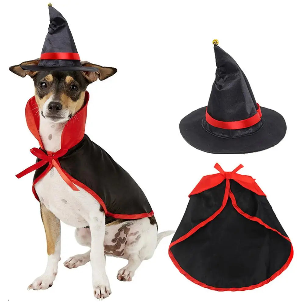 Halloween Cloak & Hat Set for Dogs & Cats