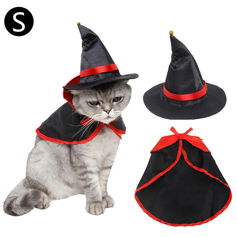 Halloween Cloak & Hat Set for Dogs & Cats