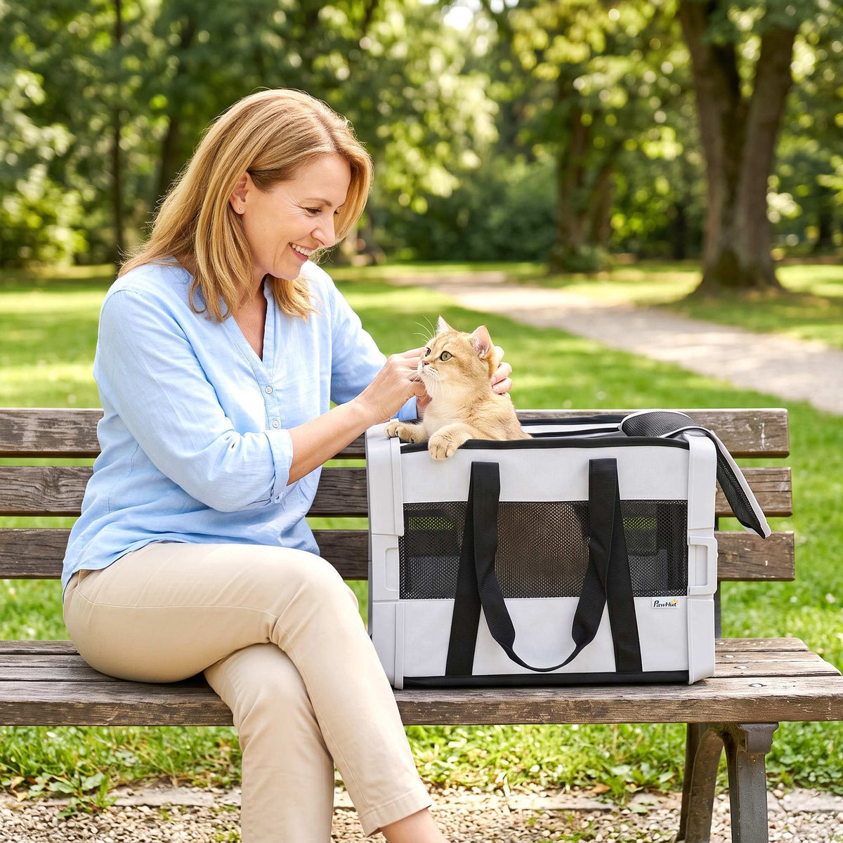 Foldable Pet Travel Carrier for Cats & Small Dogs – Up to 10 kg