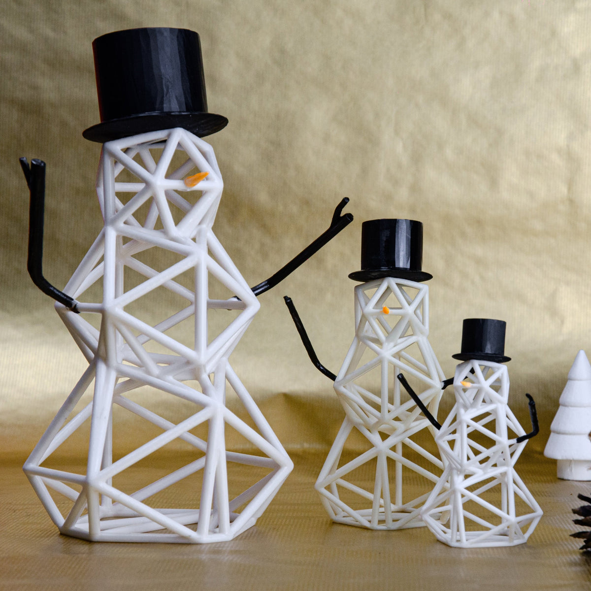 Christmas Snowman Decorative Sculpture