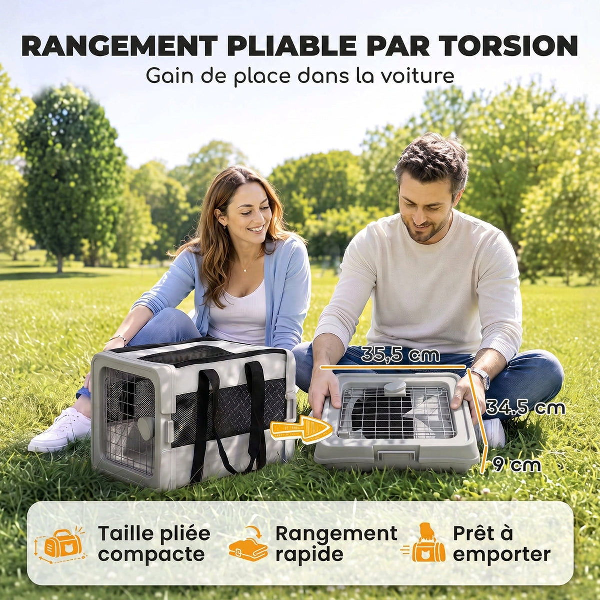Foldable Pet Travel Carrier for Cats & Small Dogs – Up to 10 kg